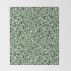 Terrazzo flooring seamless pattern with colorful marble rocks Throw Blanket Gallery Image 2