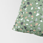 Terrazzo flooring seamless pattern with colorful marble rocks Pillow Sham Gallery Image 4