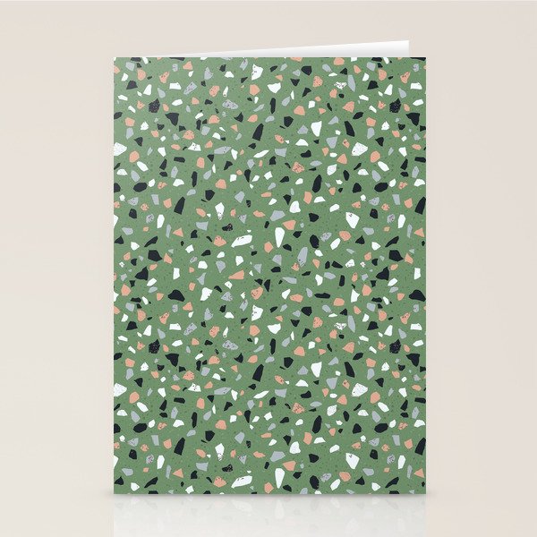 Terrazzo flooring seamless pattern with colorful marble rocks Stationery Card Gallery Image 1