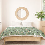 Terrazzo flooring seamless pattern with colorful marble rocks Duvet Cover Gallery Image 3