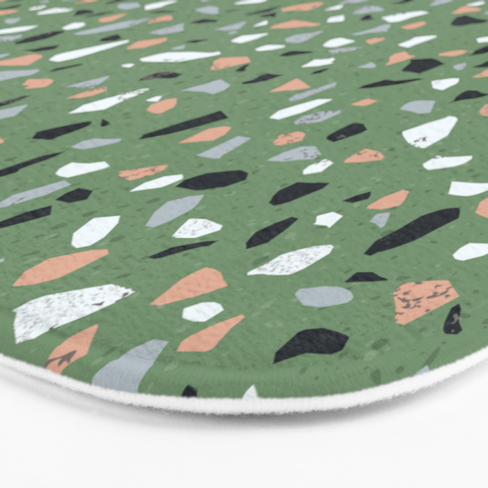 Terrazzo flooring seamless pattern with colorful marble rocks Bath Mat Gallery Image 3