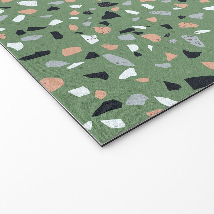 Terrazzo flooring seamless pattern with colorful marble rocks Welcome Mat Gallery Image 2