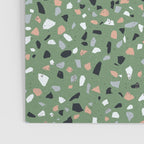 Terrazzo flooring seamless pattern with colorful marble rocks Poster Gallery Image 3
