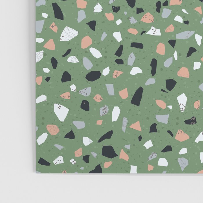 Terrazzo flooring seamless pattern with colorful marble rocks Poster Gallery Image 3