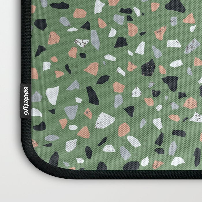 Terrazzo flooring seamless pattern with colorful marble rocks Laptop Sleeve Gallery Image 3
