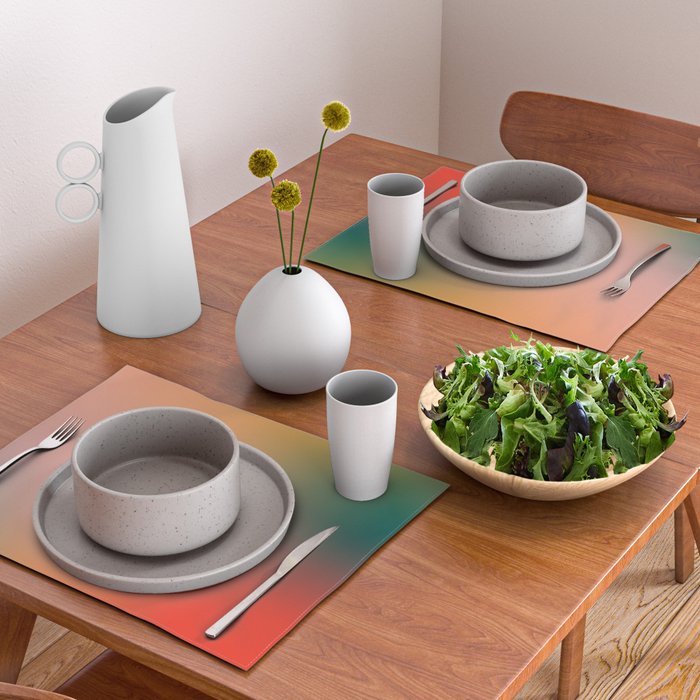 16 Burning Romance Ombre Gradient by Valourine 240816 Placemat Gallery Image 2