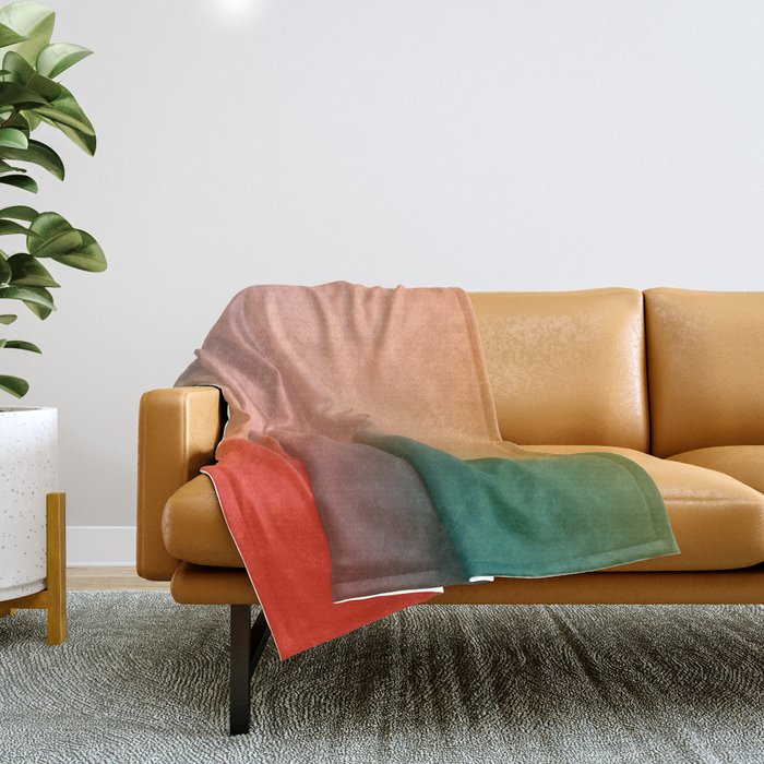 16 Burning Romance Ombre Gradient by Valourine 240816 Throw Blanket Gallery Image 1