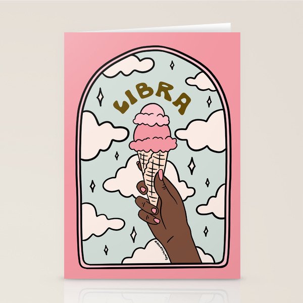 Libra Ice cream Stationery Card Gallery Image 2