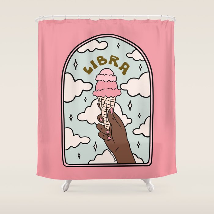 Libra Ice cream Shower Curtain Gallery Image 1
