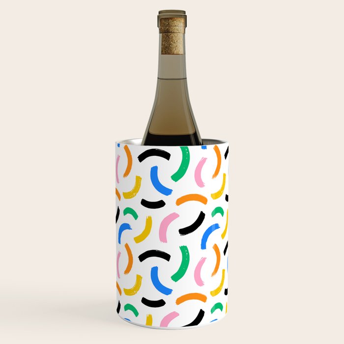 Colorful abstract brush stroke art pattern Wine Chiller Gallery Image 3
