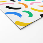 Colorful abstract brush stroke art pattern Welcome Mat Gallery Image 2