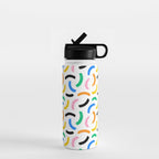 Colorful abstract brush stroke art pattern Water Bottle Gallery Image 1