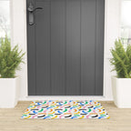 Colorful abstract brush stroke art pattern Welcome Mat Gallery Image 3
