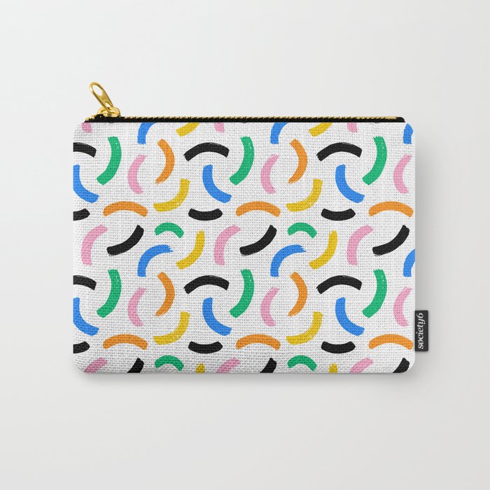 Colorful abstract brush stroke art pattern Carry All Pouch Gallery Image 1