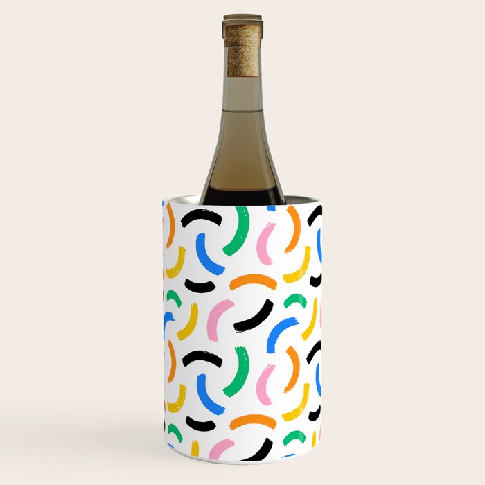 Colorful abstract brush stroke art pattern Wine Chiller Gallery Image 2
