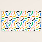 Colorful abstract brush stroke art pattern Desk Mat Gallery Image 3