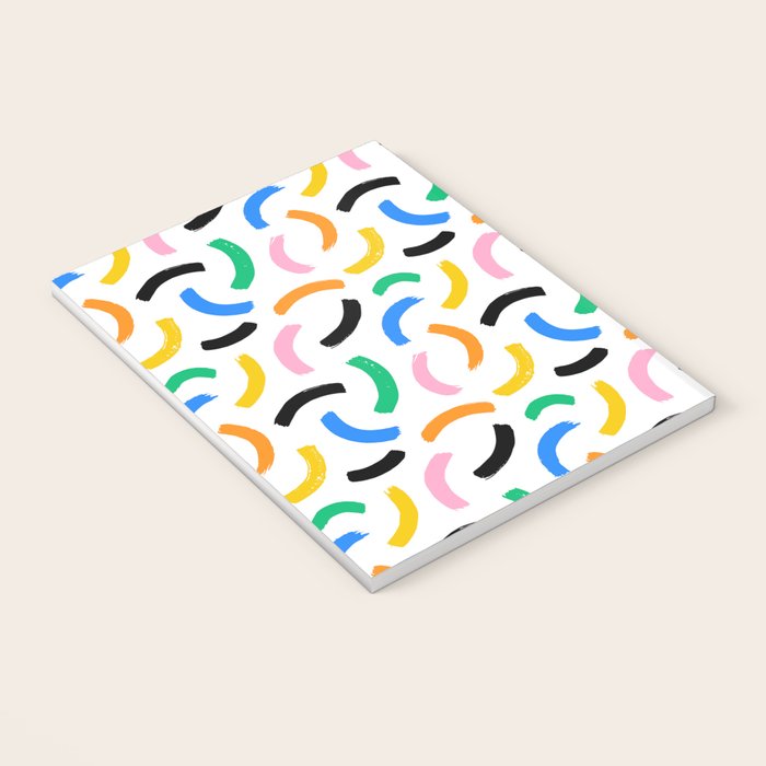 Colorful abstract brush stroke art pattern Notebook Gallery Image 3