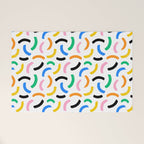 Colorful abstract brush stroke art pattern Welcome Mat Gallery Image 1