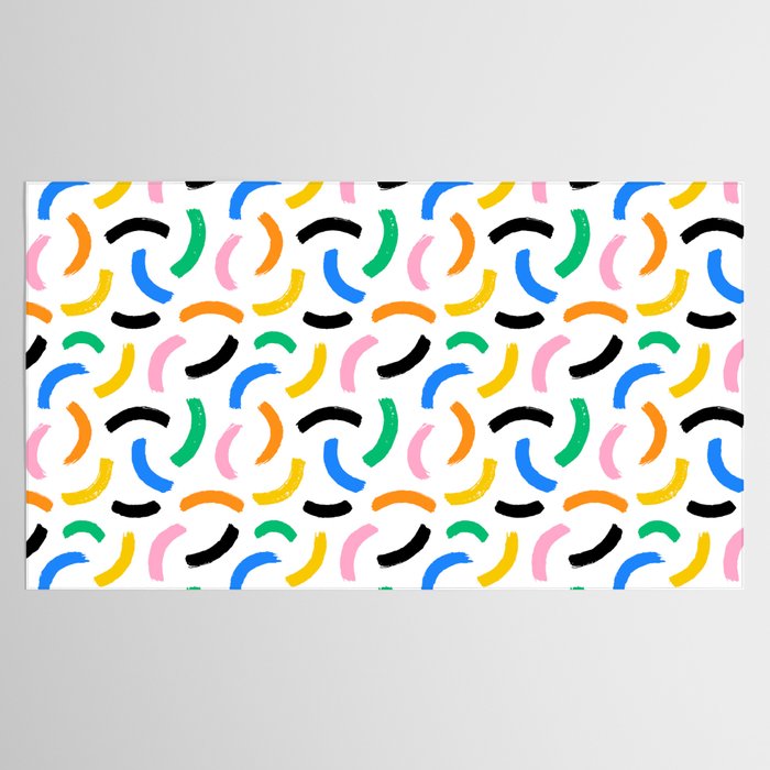 Colorful abstract brush stroke art pattern Tablecloth Gallery Image 2