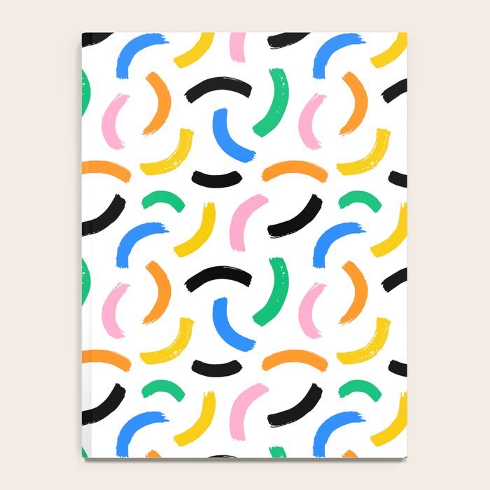 Colorful abstract brush stroke art pattern Notebook Gallery Image 4