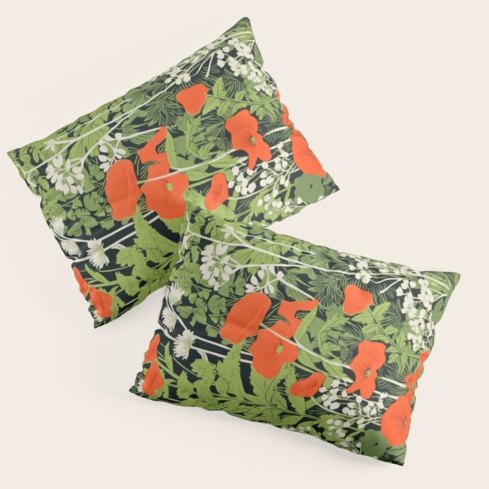 Poppy Pillar Garden Pillow Sham Gallery Image 3