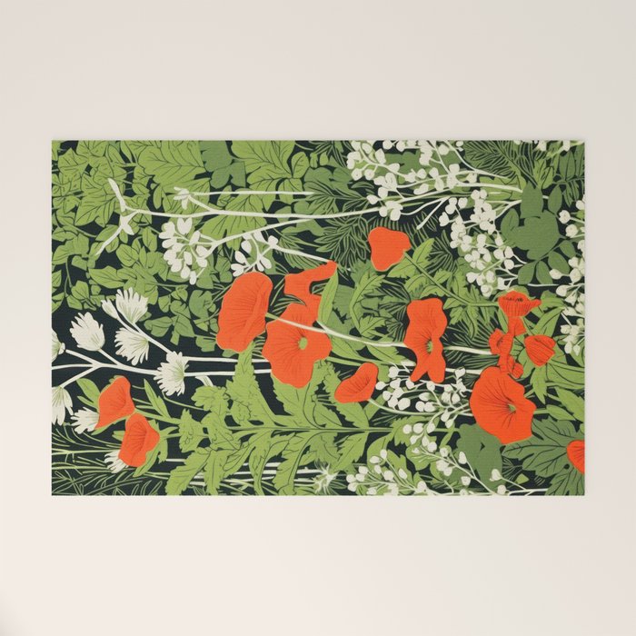 Poppy Pillar Garden Welcome Mat Gallery Image 1