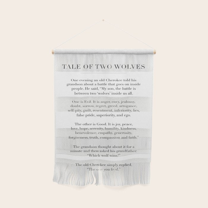 The Tale of Two Wolves Wall Hanging Gallery Image 1