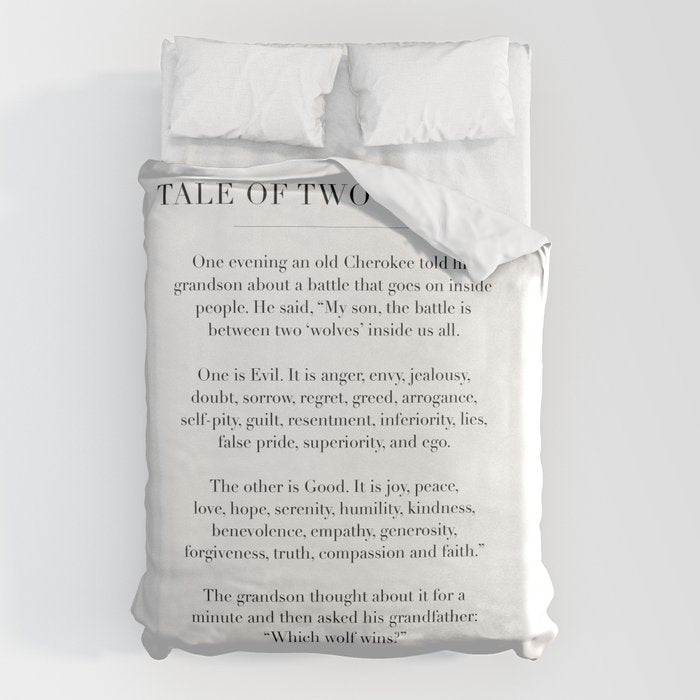 The Tale of Two Wolves Duvet Cover Gallery Image 6