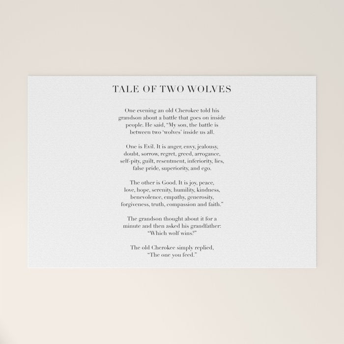 The Tale of Two Wolves Welcome Mat Gallery Image 1