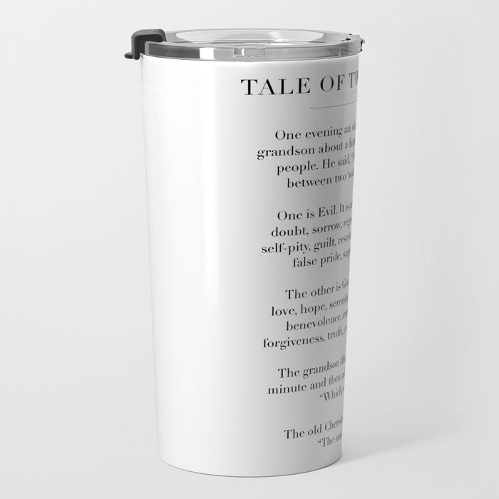 The Tale of Two Wolves Travel Mug Gallery Image 3