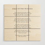 The Tale of Two Wolves Wood Wall Art Gallery Image 1