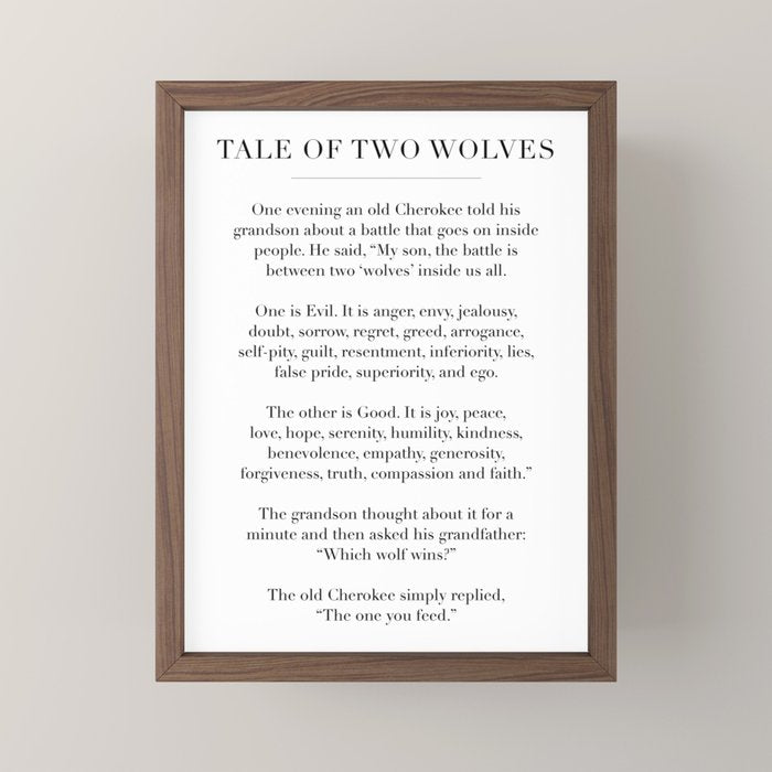 The Tale of Two Wolves Mini Art Print Gallery Image 2