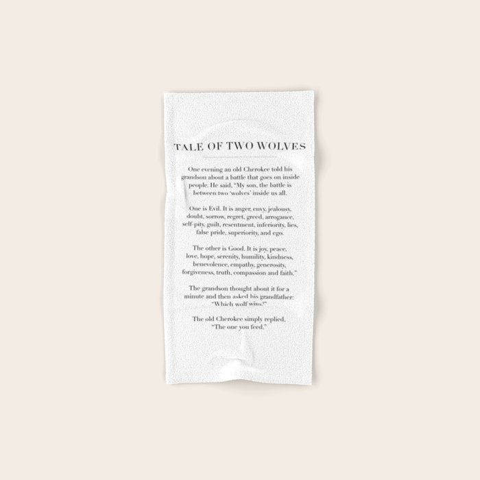 The Tale of Two Wolves Bath Towel Gallery Image 1