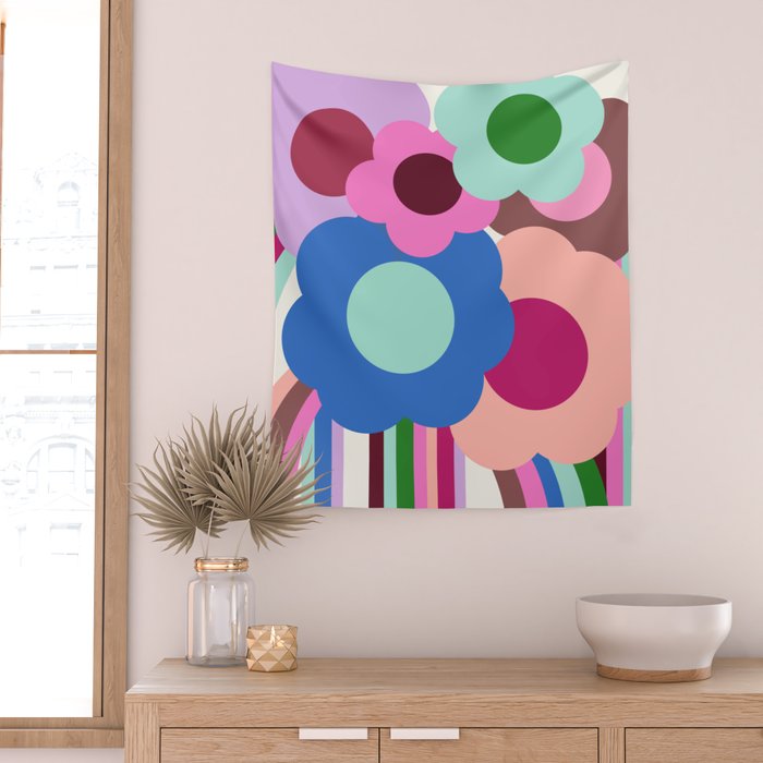 Color Bloom - patchouli Wall Tapestry Gallery Image 2