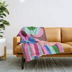 Color Bloom - patchouli Throw Blanket Gallery Image 1