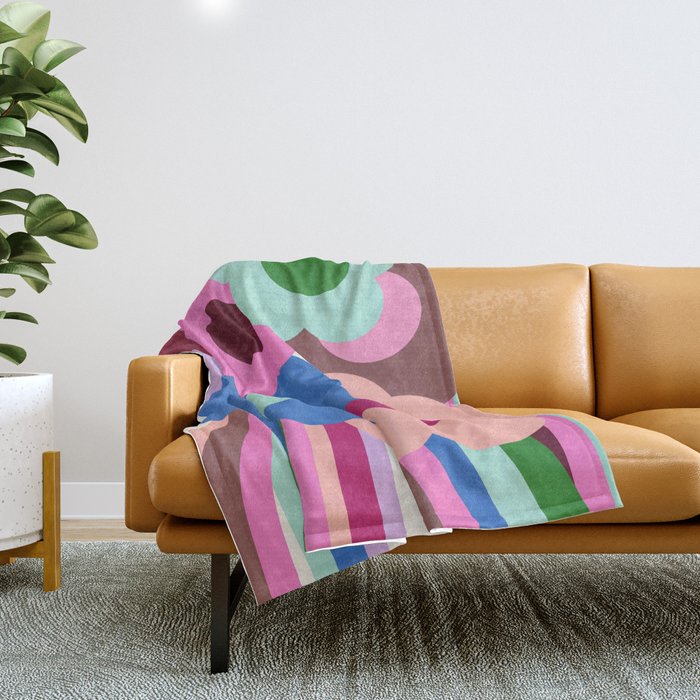 Color Bloom - patchouli Throw Blanket Gallery Image 1