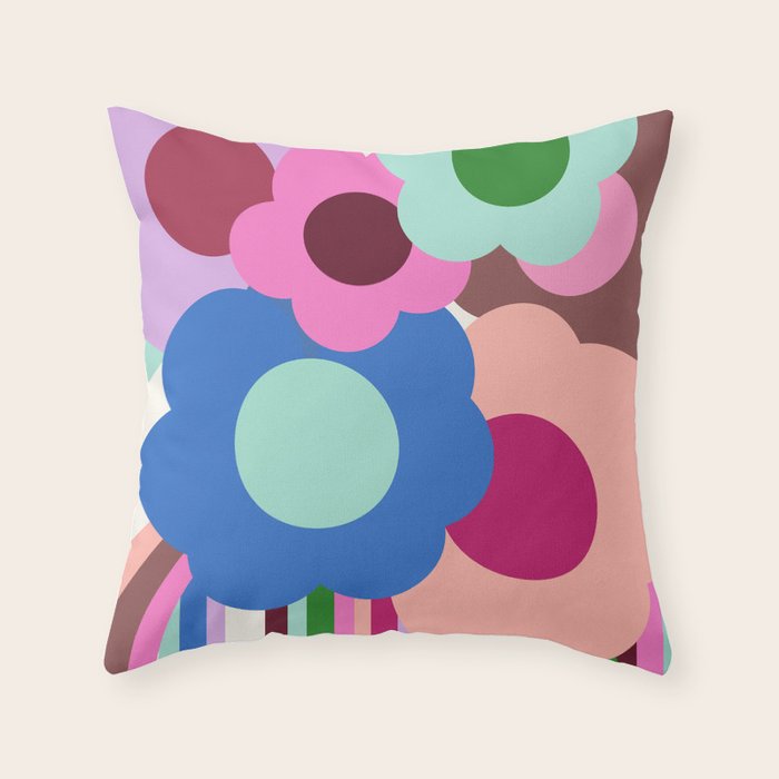 Color Bloom - patchouli Throw Pillow Gallery Image 6