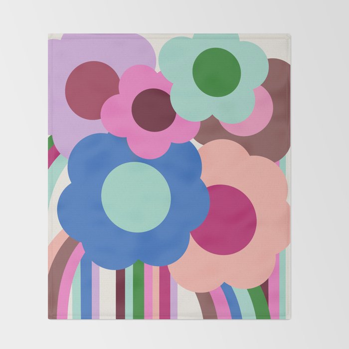 Color Bloom - patchouli Throw Blanket Gallery Image 2