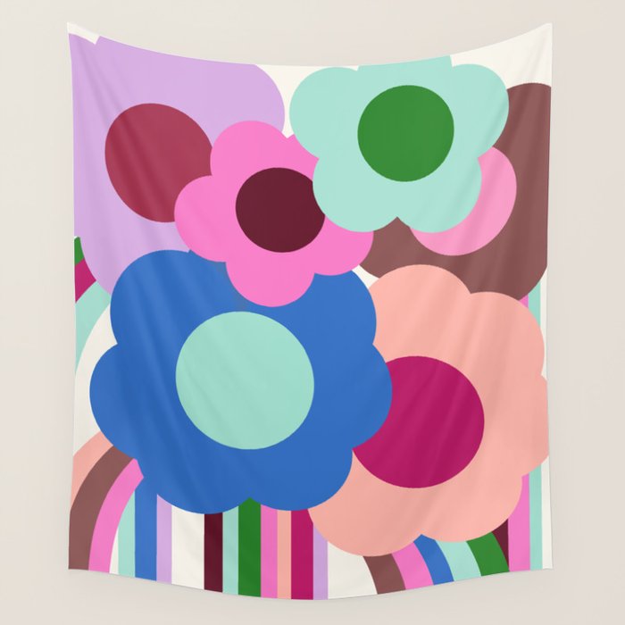 Color Bloom - patchouli Wall Tapestry Gallery Image 4