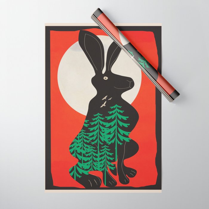 Black Rabbit 3 Wrapping Paper Gallery Image 1