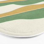 Color Block Abstract Leaf - Gold Green Bath Mat Gallery Image 3