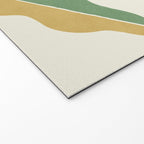 Color Block Abstract Leaf - Gold Green Welcome Mat Gallery Image 2