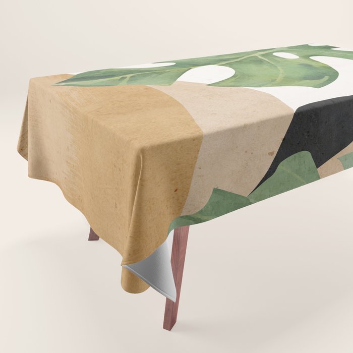 Abstract Art Tropical Leaves 3 Tablecloth Gallery Image 1