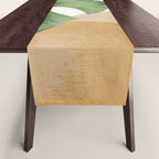 Abstract Art Tropical Leaves 3 Table Runner Gallery Image 1