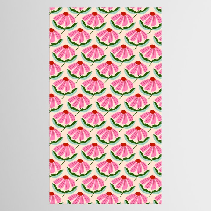 Pink and Red Daisy Tablecloth Gallery Image 2