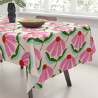 Pink and Red Daisy Tablecloth Gallery Image 3