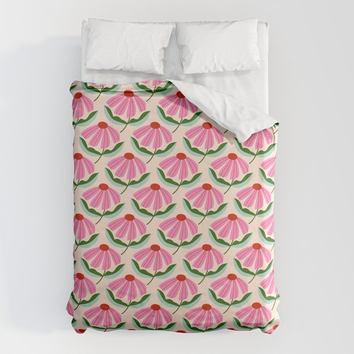 Pink and Red Daisy Duvet Cover Gallery Image 6