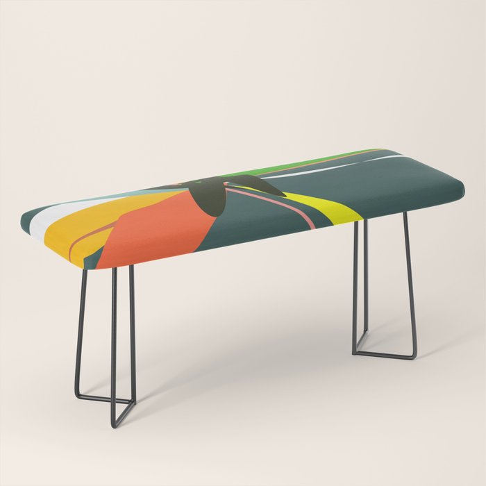 Abstract Floral 03D Bench Gallery Image 1
