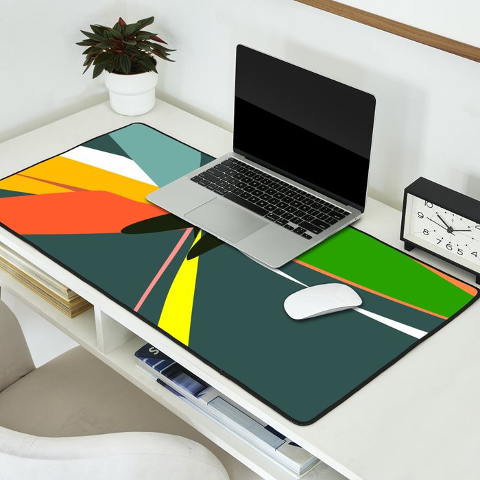 Abstract Floral 03D Desk Mat Gallery Image 2