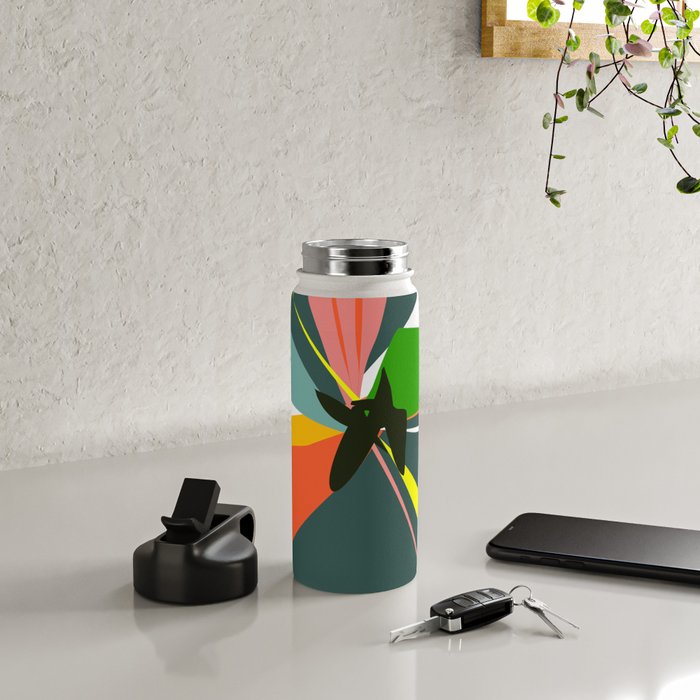 Abstract Floral 03D Water Bottle Gallery Image 4